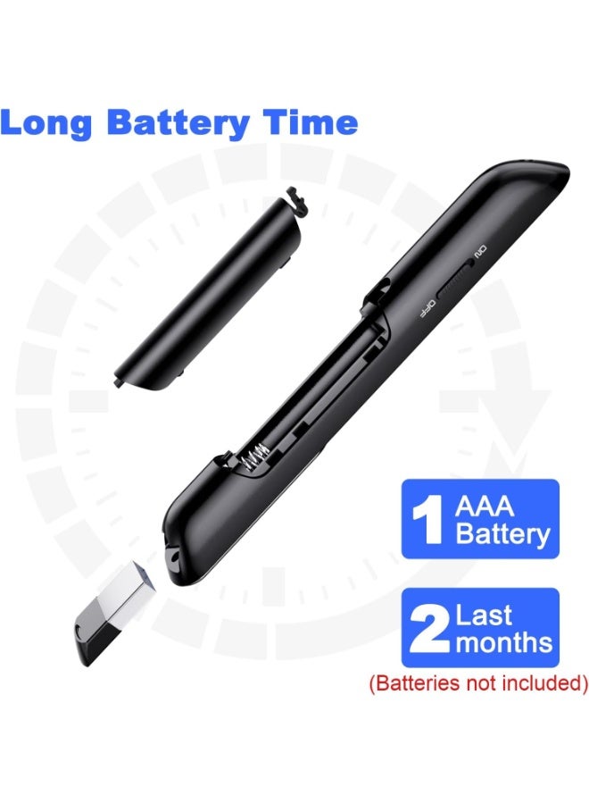 aWireless Presenter Remote Presentation Pointer Clicker USB  with Hyperlink Volume Remote Control, Powerpoint Board Slide Advancer Presentation Clicker for Mac/Laptop(NO Battery) - Image 4